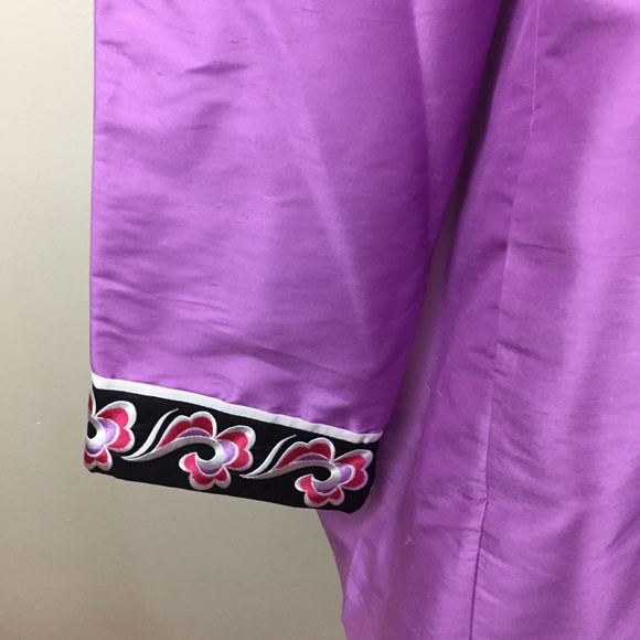 NWT BOB MACKIE QVC 100% Silk Embroidery Jacket - Picture 6 of 7